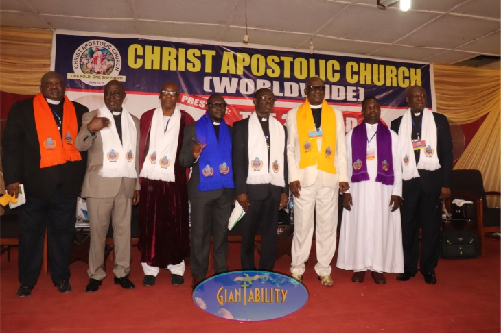 Pastors standing on the stage